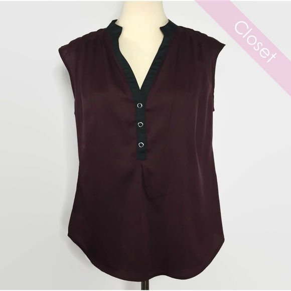 Converse Tops - Y2K Converse One Star Burgundy Sleeveless Blouse M